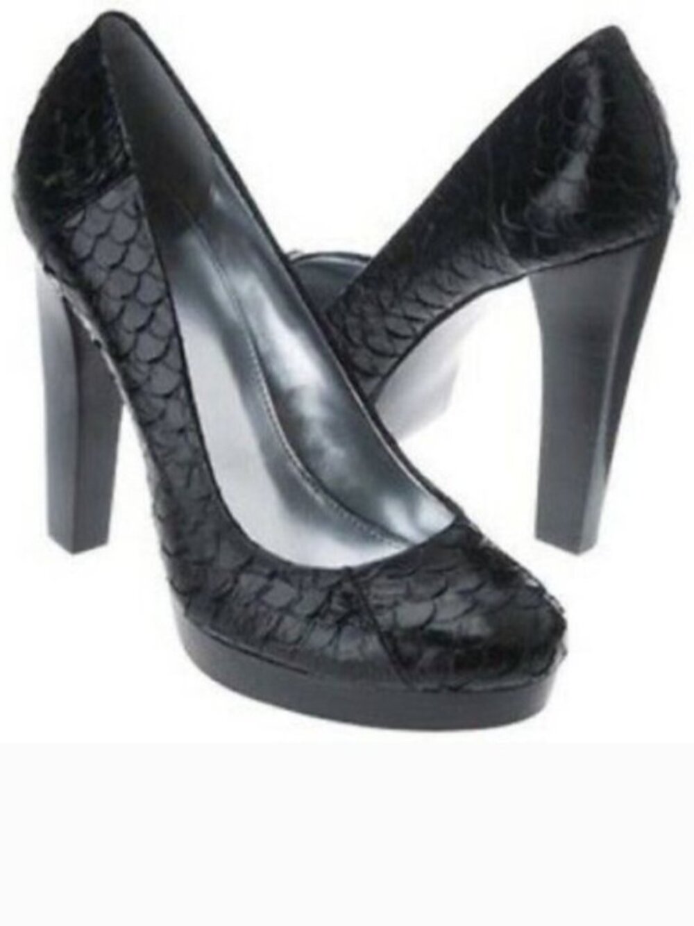 Calvin Klein Heels Pumps Sarika Koi Platform High Heel Shoes Black 6